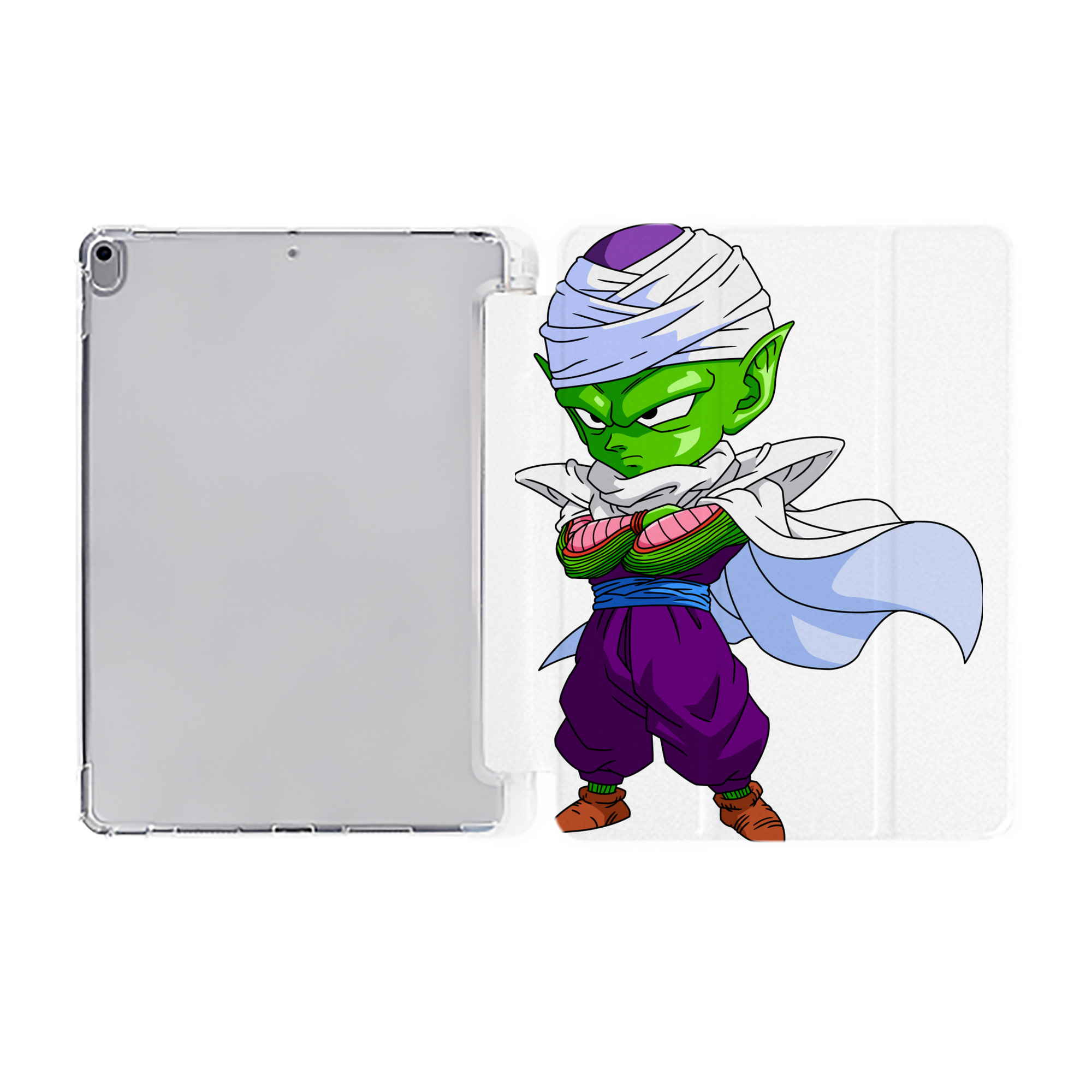 （画像用） ドラゴンボール ピッコロ DRAGON BALL Piccolo IPad ケース ペン収納付き 三つ折りスタンド PUレザー×シリコン 対応機種9.5/10.5/10.9インチ